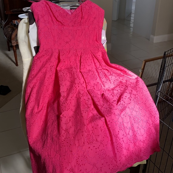 Lilly Pulitzer vintage pink cotton eyelet dress, 4 - Picture 2 of 4